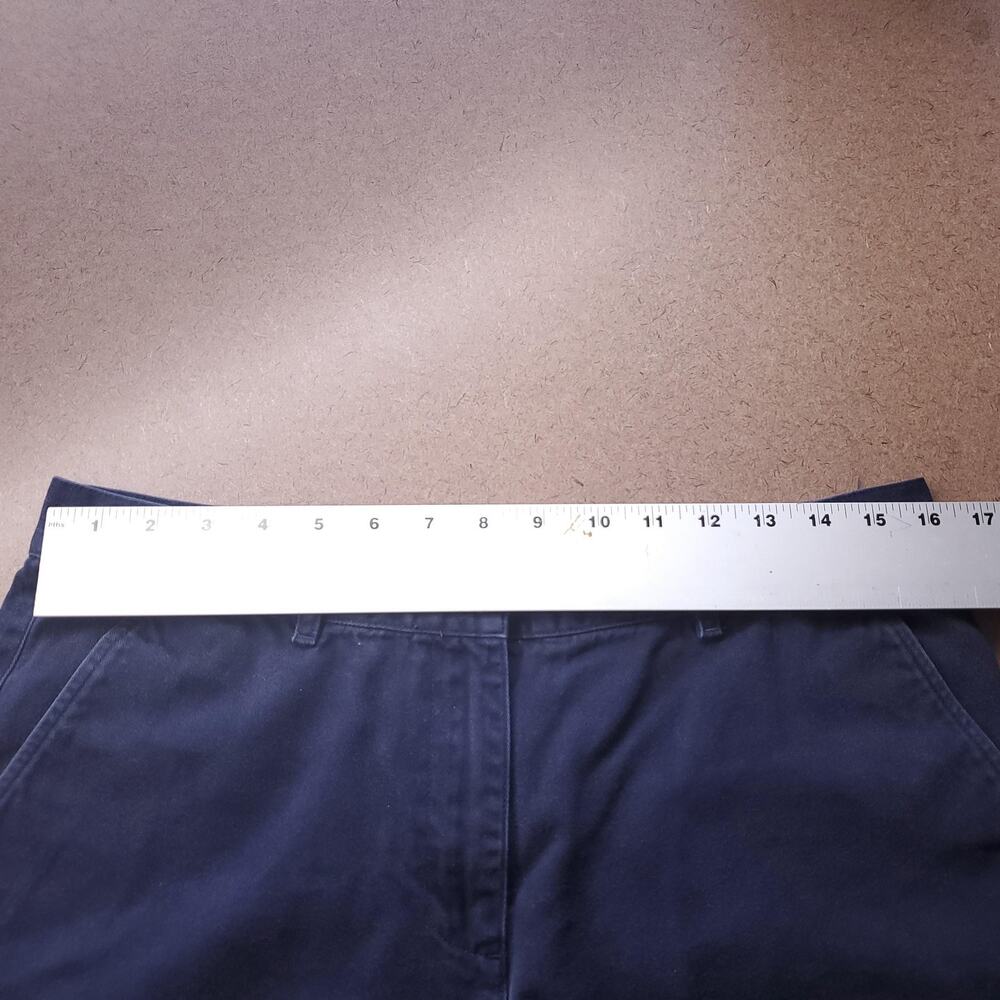 Lauren Ralph Lauren Chino Shorts Women 12P Blue Classic Fit Pockets 100% Cotton - Picture 5 of 7